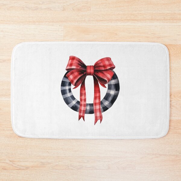 Item preview, Christmas Plaid Wreath with a Bow designed and sold by ReverseBleach.