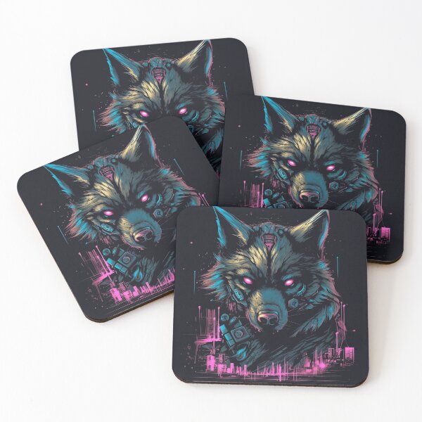 Item preview, Sentinel Wolf - Neon Nightwatch designed and sold by CleverboyDsgns.