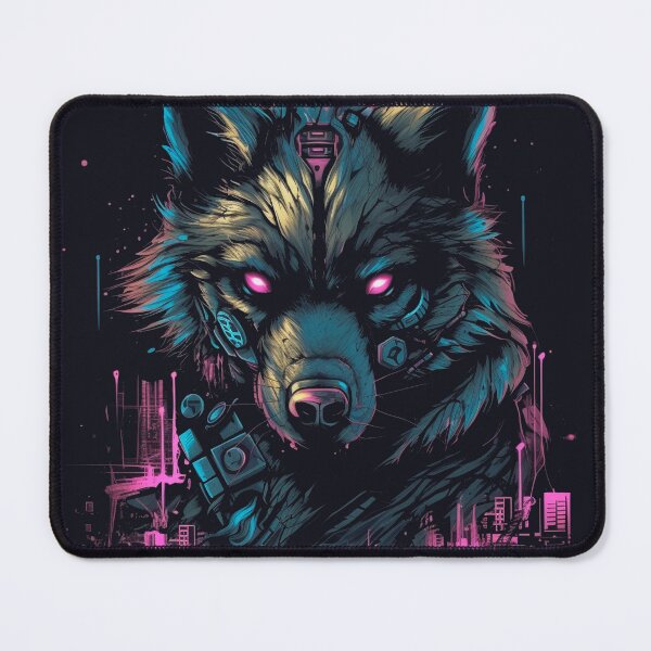 Item preview, Sentinel Wolf - Neon Nightwatch designed and sold by CleverboyDsgns.