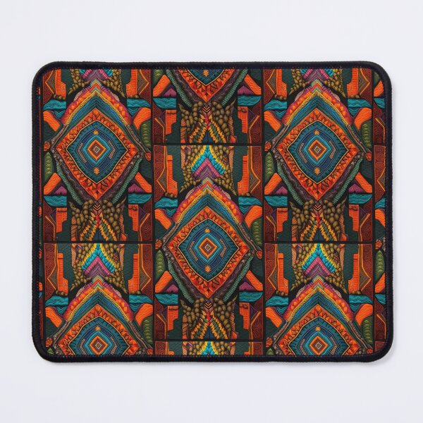 Item preview, ethnic textile background with diamond in the center and warm color texture effects designed and sold by Creativesphotos.