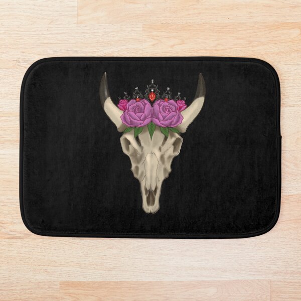 Item preview, Steer skull with roses and a crown designed and sold by winfredsDesigns.