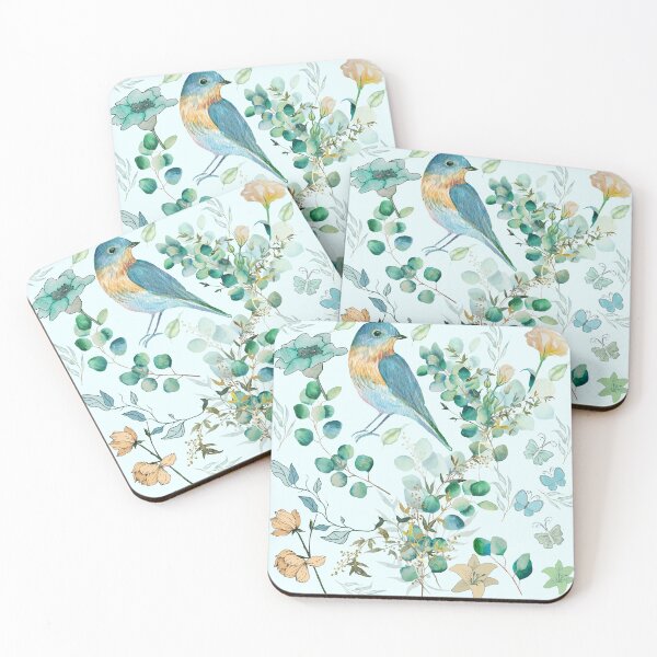 Item preview, Turquoise  Blossom and Birdsong Secret Garden designed and sold by Mehwish.