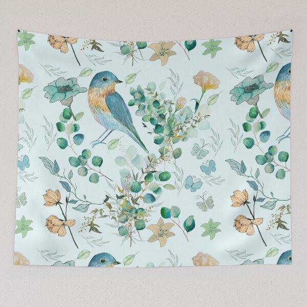 Item preview, Turquoise  Blossom and Birdsong Secret Garden designed and sold by Mehwish.