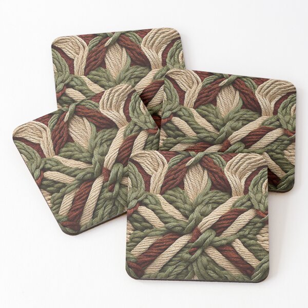 Item preview, Antique multicolor fabric rope red and green country style designed and sold by Carlos Gudino.