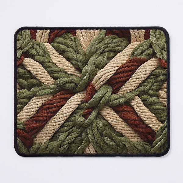 Item preview, Antique multicolor fabric rope red and green country style designed and sold by Carlos Gudino.