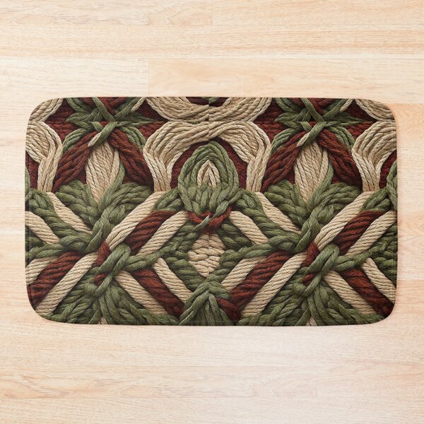 Item preview, Antique multicolor fabric rope red and green country style designed and sold by Carlos Gudino.