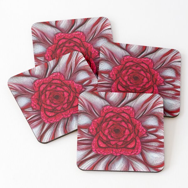 Item preview, A Red, Red Rose Abstract Painting designed and sold by Paw's Arts.
