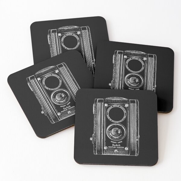 Kodak Duoflex with White Outline Coasters (Set of 4)
