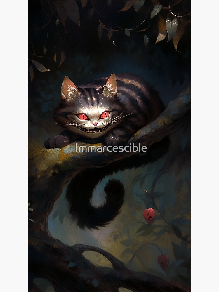 Póster for Sale con la obra «Gato de Cheshire en un árbol» de Immarcescible  | Redbubble, image size:750x1000