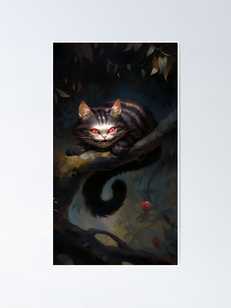 Póster for Sale con la obra «Gato de Cheshire en un árbol» de Immarcescible  | Redbubble, image size:750x1000