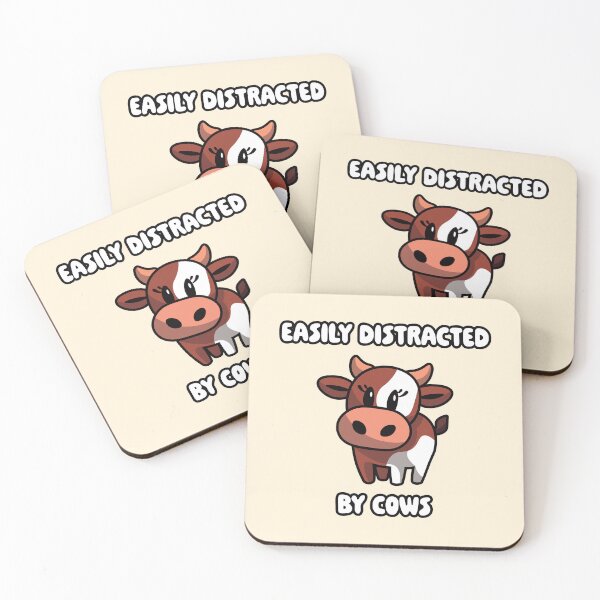 Item preview, Easily Distracted By Cows: Cutesy Brown Cow designed and sold by CallamSt.