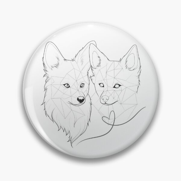 Item preview, geometric dogs in love designed and sold by ME-World.