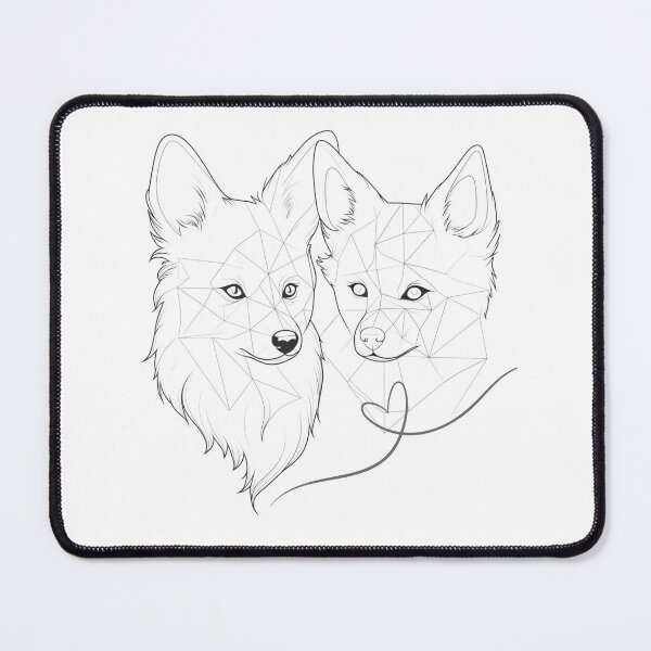 Item preview, geometric dogs in love designed and sold by ME-World.