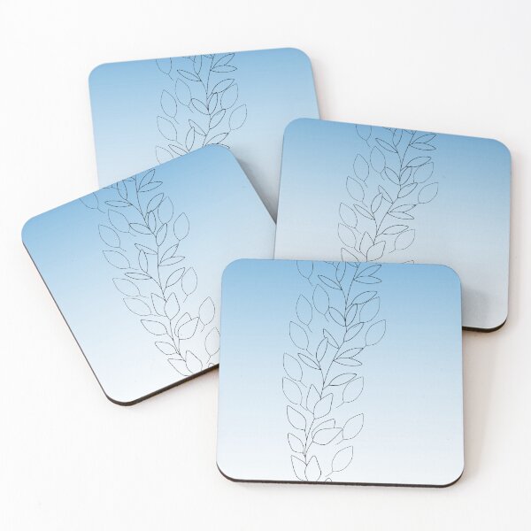 Item preview, Leaves pattern with blue gradient background designed and sold by Mario-Martinez.