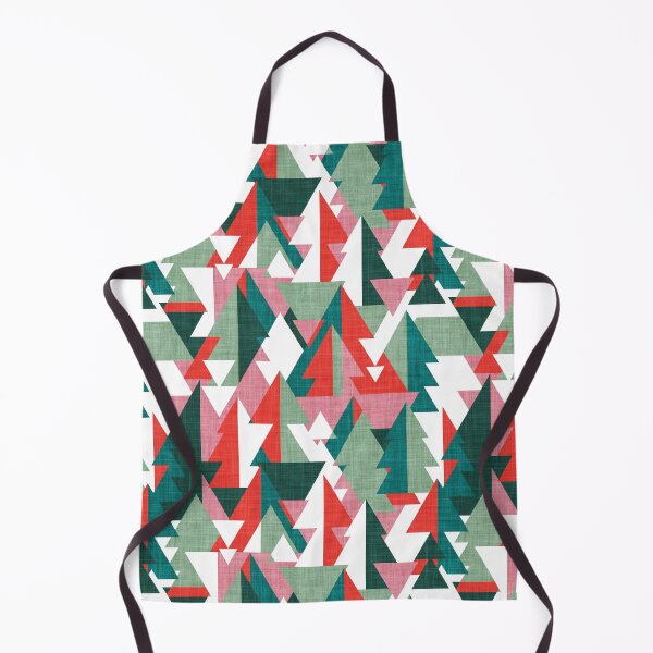 Item preview, Geo forest // vivid red carissma pink forest pine and jade green geometric triangular pine trees designed and sold by SelmaCardoso.