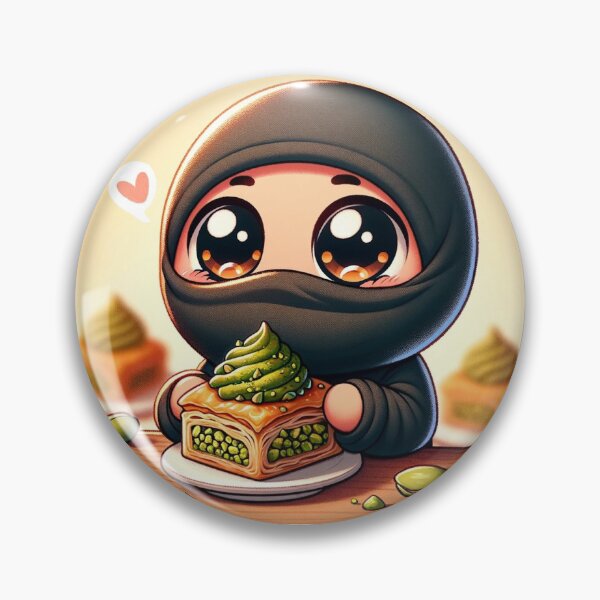 Item preview, Cute Anime Kid Wearing a Balaclava and eating Baklava  designed and sold by GingerLFranklin.