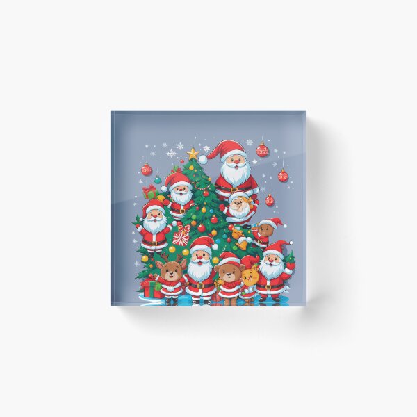 Item preview, Christmas tree full of Santa Claus and gifts. designed and sold by AlejaJorgeShop.