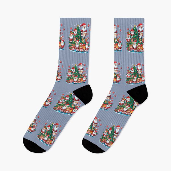 Item preview, Christmas tree full of Santa Claus and gifts. designed and sold by AlejaJorgeShop.