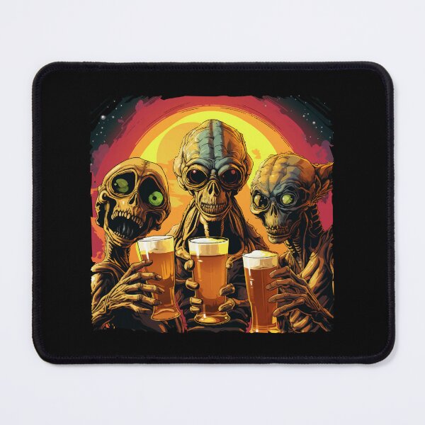 Item preview, Three funny aliens go on vacation, alien selfie designed and sold by Andrea-Design.