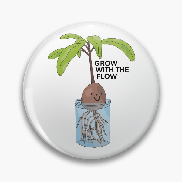 Item preview, Grow with the flow avocado designed and sold by PeachCatDesigns.