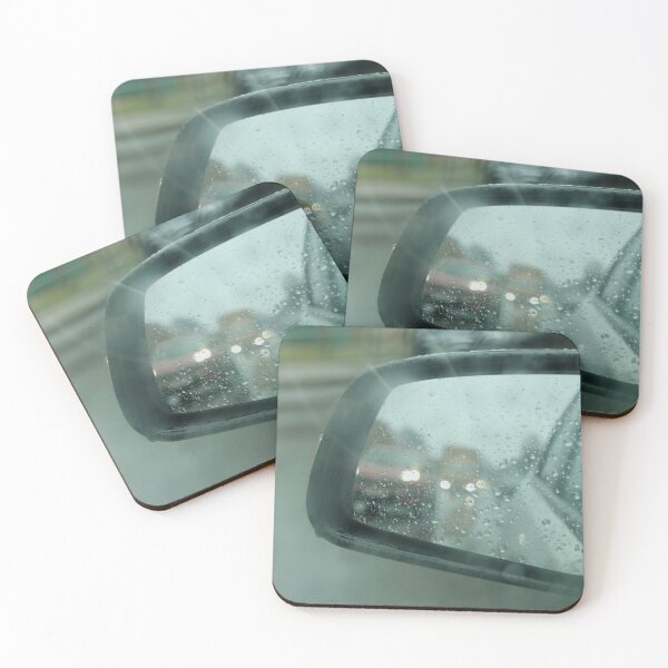 Item preview, road, raindrops in the rear view mirror of a car designed and sold by mrivserg.
