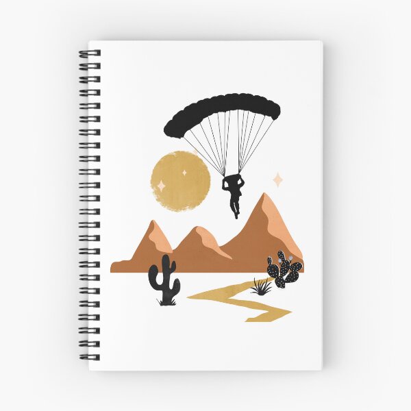 Item preview, Skydiving over the desert, parachutist, paratrooper at the sunset, Classic T-shirt designed and sold by MAGness.