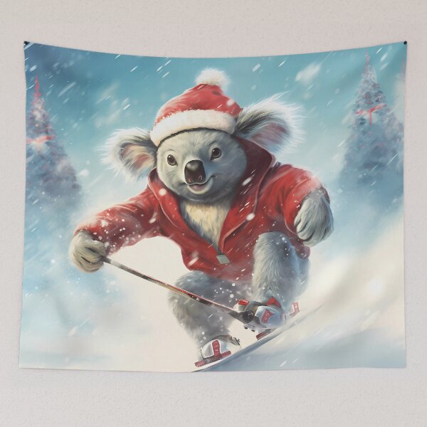 Item preview, “Winter Wonderland Skiing Koala” designed and sold by Art-Vortex-fr.