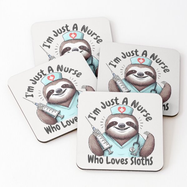 Item preview, Just A Nurse Who Loves Sloths - Lighthearted and Adorable Sloth Wear For Healthcare Worker designed and sold by BeansterNL.