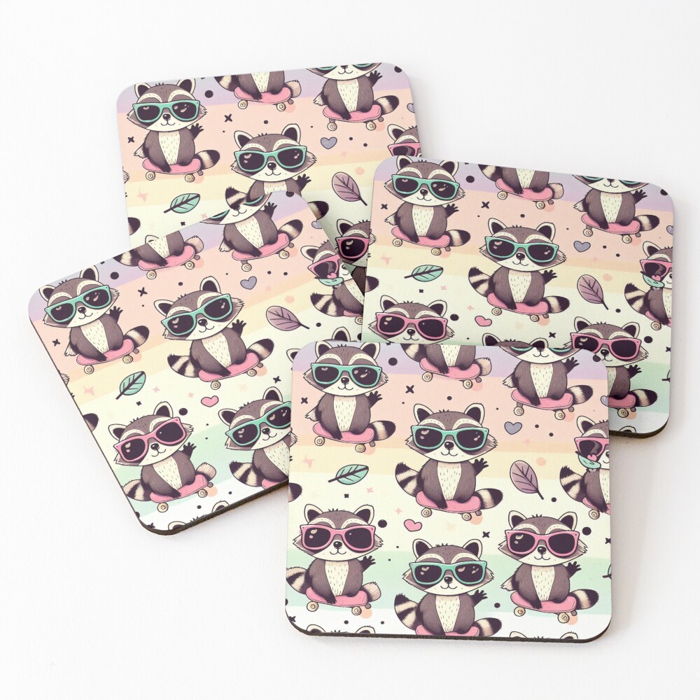 Item preview, Coasters (Set of 4) designed and sold by RaccoonMagic.