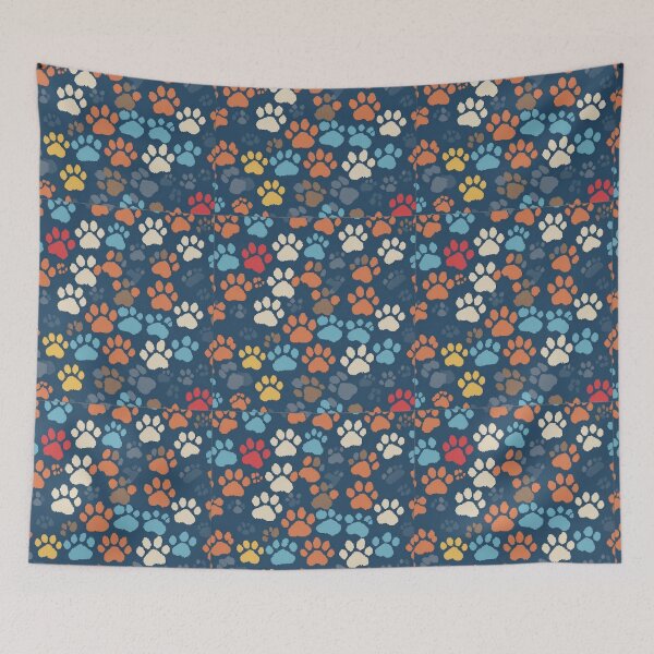 Item preview, Pixelated paw prints for a modern, digital-inspired design designed and sold by QuietChicCo.