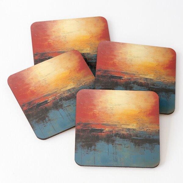 Artikelvorschau, Entdecken Sie "Simplistic & Minimalistic Vintage Sunset" Abstrakte Kunst entworfen und verkauft von ArtificialGenes.