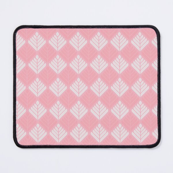 Item preview, Soft Pink Blooming Leaves Petal Leaf Motifs Symmetrical Art Nouveau Grid Pattern designed and sold by PenguinForests.