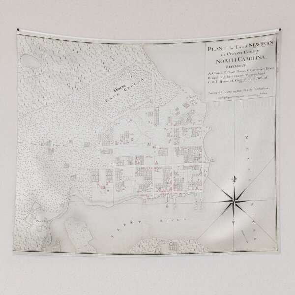 Item preview, Vintage Map of New Bern NC (1769) designed and sold by BravuraMedia.