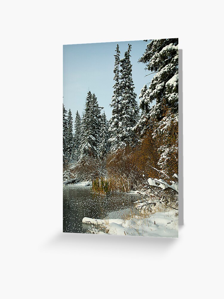Thumbnail 1 of 2, Greeting Card, Happy Winter designed and sold by WildRootsArt.