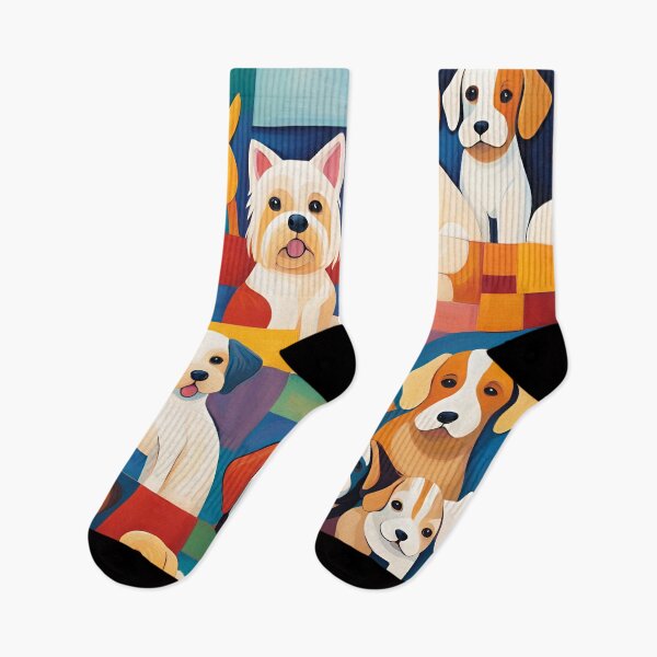 Item preview, Cubist Dogs Pattern. designed and sold by ARichArts.