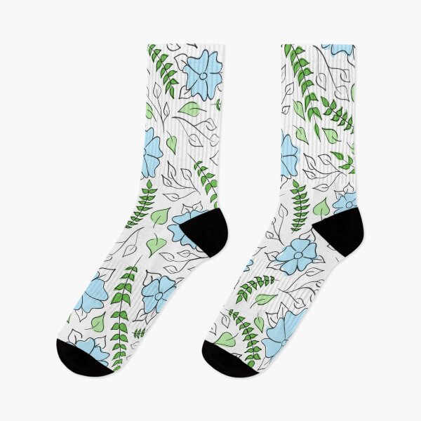 Item preview, Blue and Green Floral Doodle Pattern designed and sold by KcmArts.