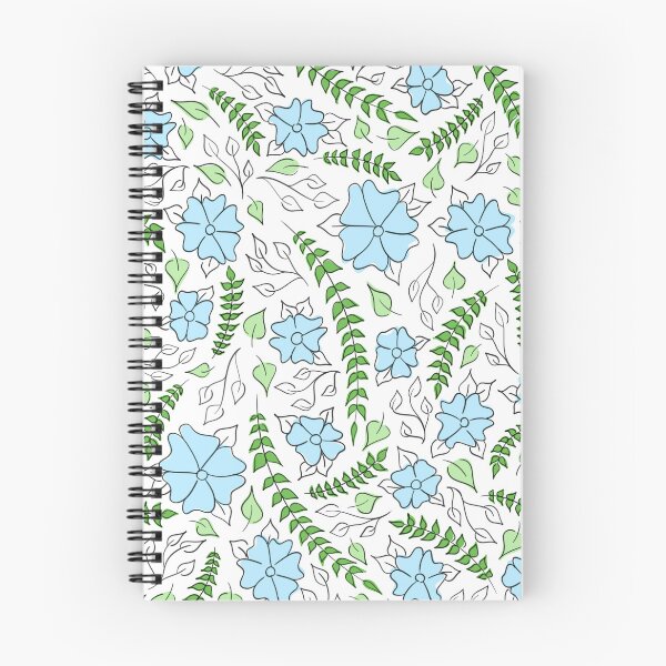 Item preview, Blue and Green Floral Doodle Pattern designed and sold by KcmArts.