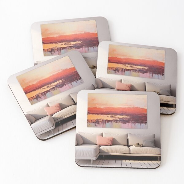 Artikelvorschau, Entdecken Sie "Simplistic & Minimalistic Vintage Sunset" Abstrakte Kunst entworfen und verkauft von ArtificialGenes.