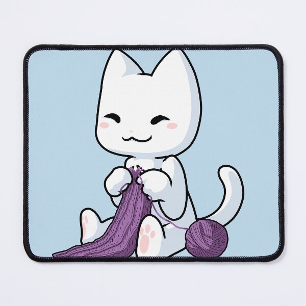 Item preview, Knittin Kitten Purple designed and sold by cinimuffin.
