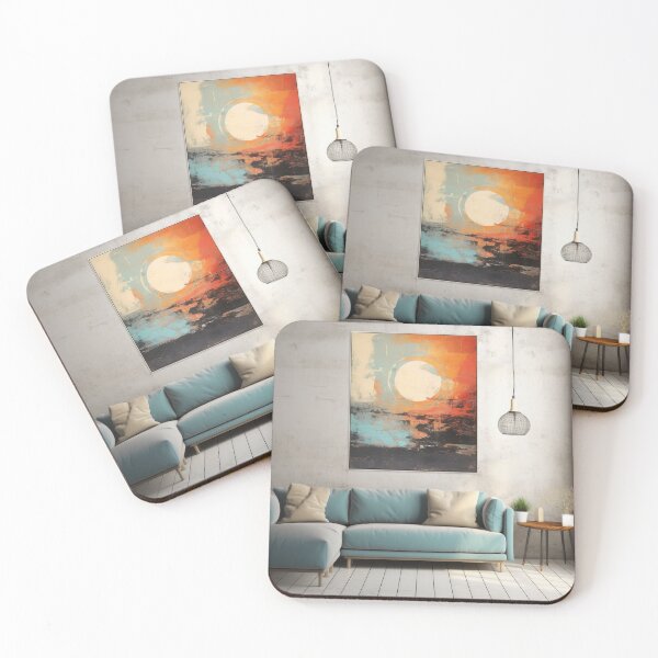 Item preview, Explore "Simplistic & Minimalistic Vintage Sunset" Abstract Art designed and sold by ArtificialGenes.