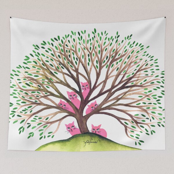 Item preview, Calgary Whimsical Tree Cats designed and sold by Lori Alexander.