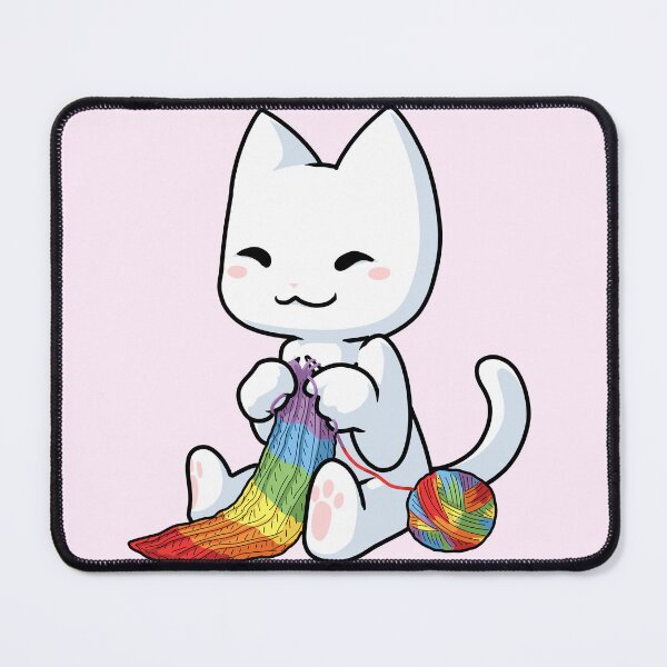 Item preview, Knittin Kitten Rainbow designed and sold by cinimuffin.