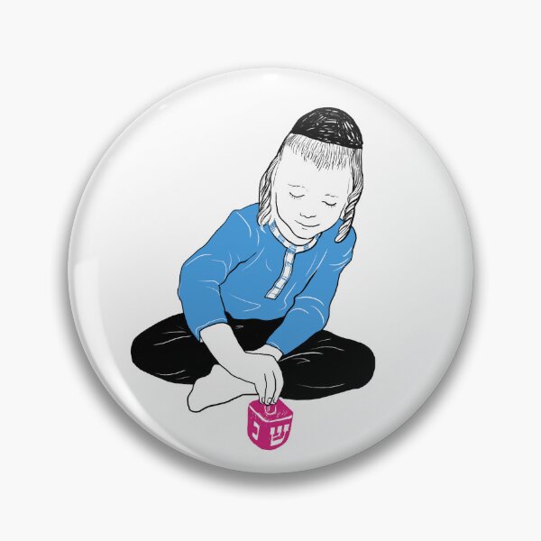 Item preview, Boy spinning dreidel on Hanukkah designed and sold by Ekaterina Khozatskaya.