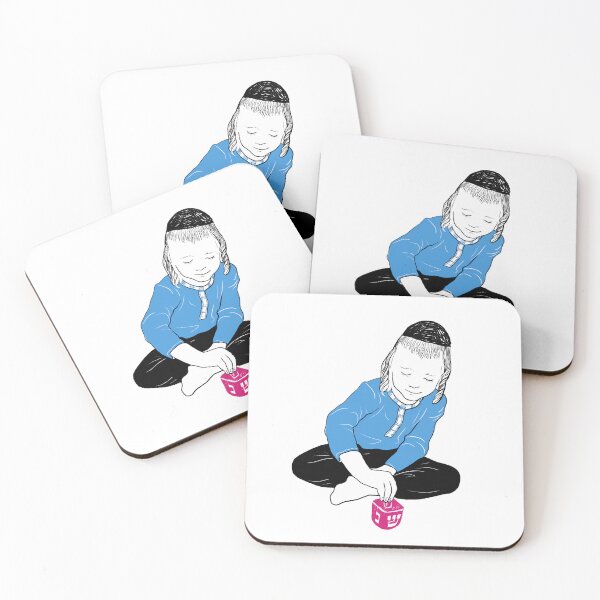 Item preview, Boy spinning dreidel on Hanukkah designed and sold by Ekaterina Khozatskaya.