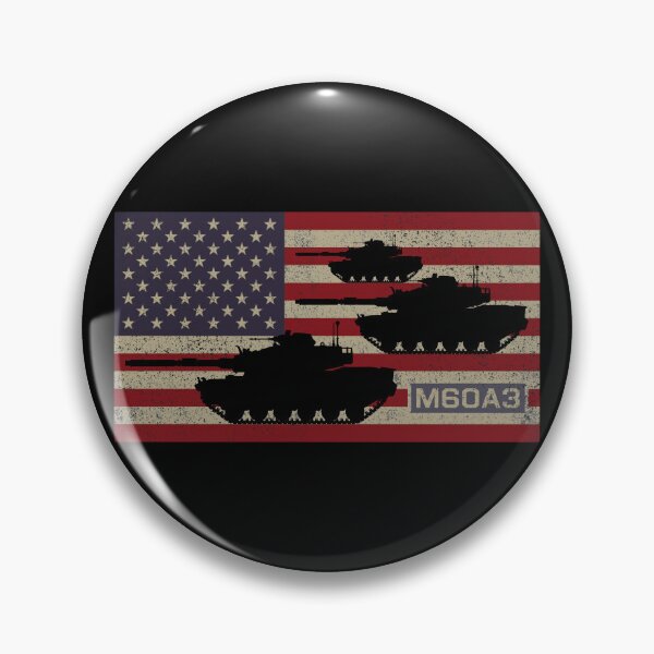 Item preview, M60 A3 Tanks Silhouettes American Vintage Flag designed and sold by MilitaryMart.