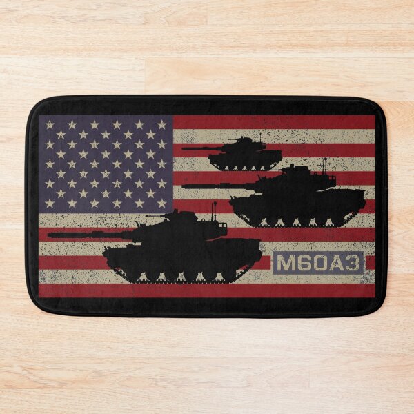 Item preview, M60 A3 Tanks Silhouettes American Vintage Flag designed and sold by MilitaryMart.