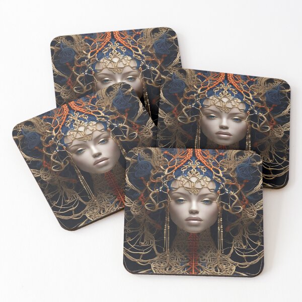 Item preview, Woman face in rustic rope texture country style designed and sold by Carlos Gudino.