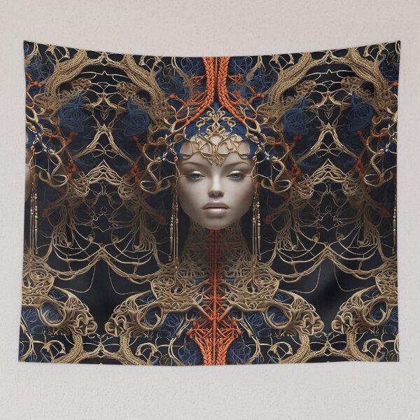 Item preview, Woman face in rustic rope texture country style designed and sold by Carlos Gudino.