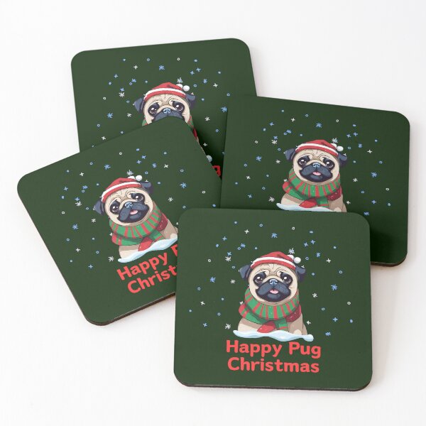 Item preview, Happy Pug Christmas designed and sold by SyTcreations.