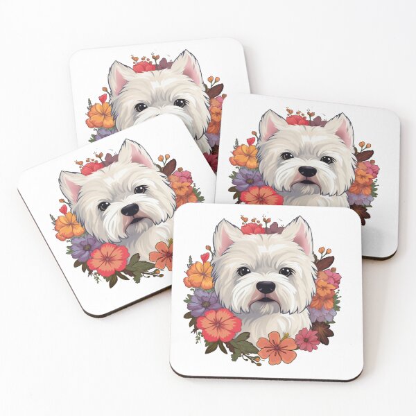 Item preview, Petal Whispers: Charming Westie Bloom designed and sold by PureGlee.